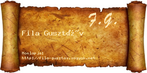Fila Gusztáv névjegykártya